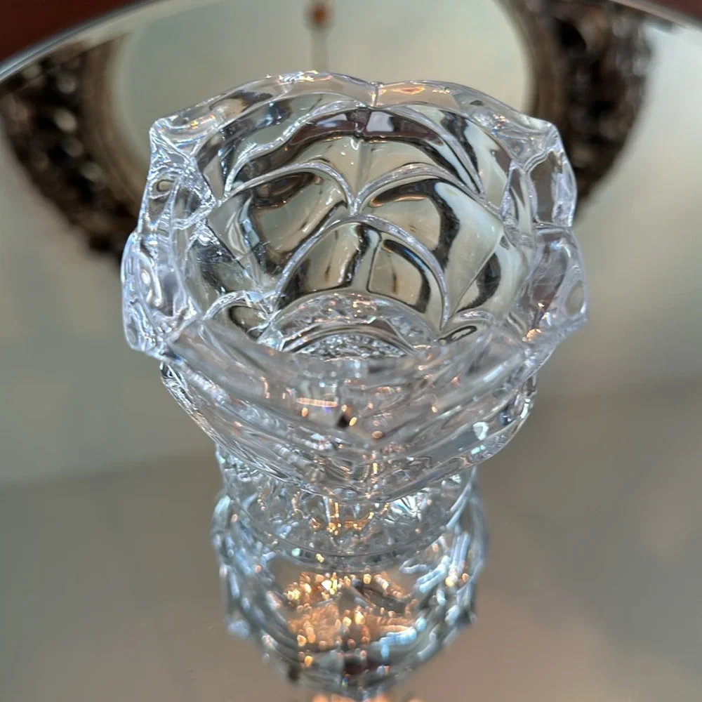 PartyLite Vintage Retired Radiant Rose Crystal Votive Holder